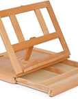 Tabletop Art Easel Acrylic Paint Set for Adults & Kids, Art Easel for Painting Portable Wooden Art Easel Stand,Painting Kits with Tabletop Easel,12 Paints,6 Brushes,3 Paint Knives,Palette,Canvas Board