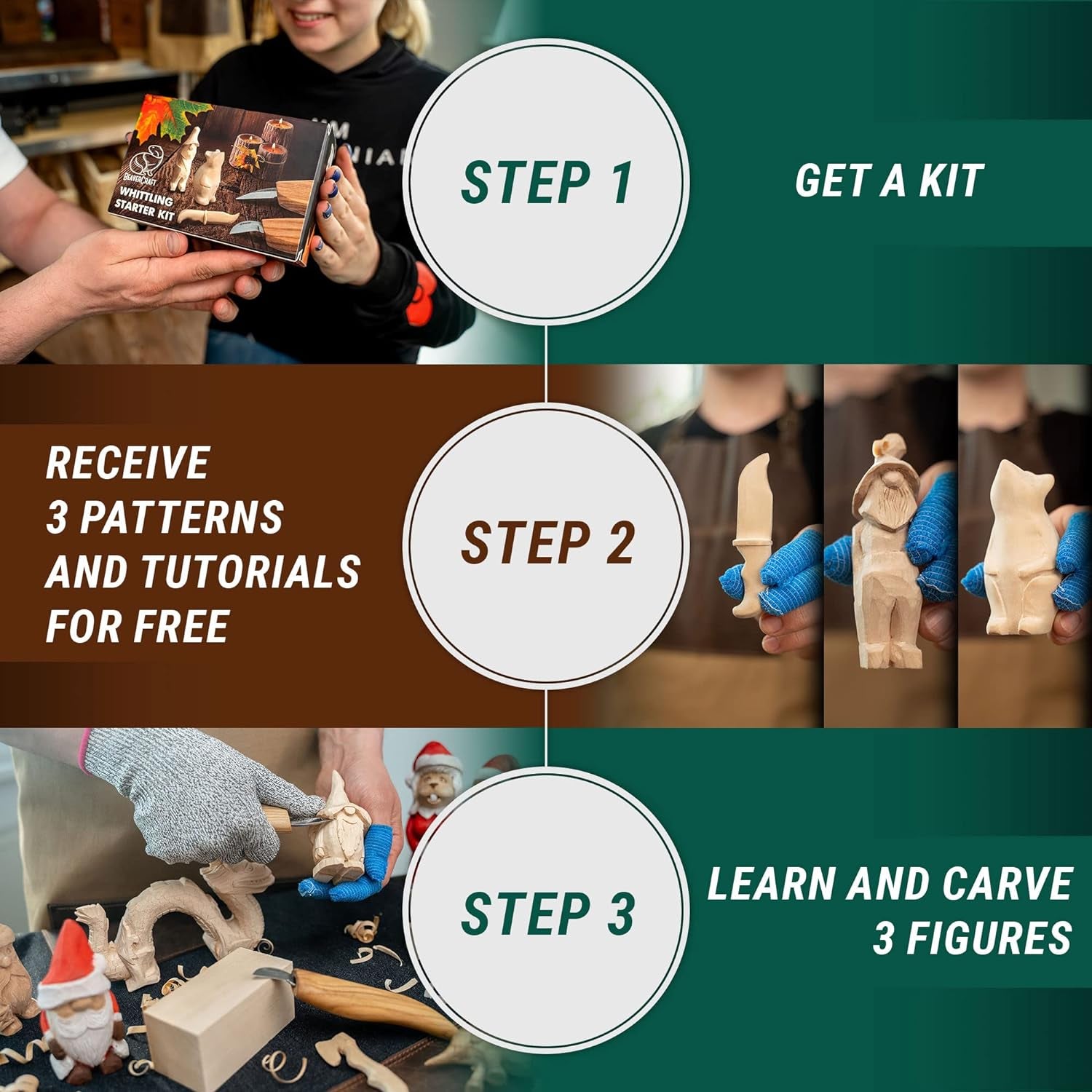 Wood Carving Kit S16 Wood Whittling Kit for Beginners Kids Wood Carving Set - Whittling Knife, Chip Wood Carving Knife, Basswood Carving Blocks Wood for Carving Knives Whittling Tools