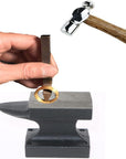 Iron Horn Anvil Bench Block,Small Iron Single Horn Base Jeweler Blacksmith Tool, Metal Stamping Hammer for Jewelry Making