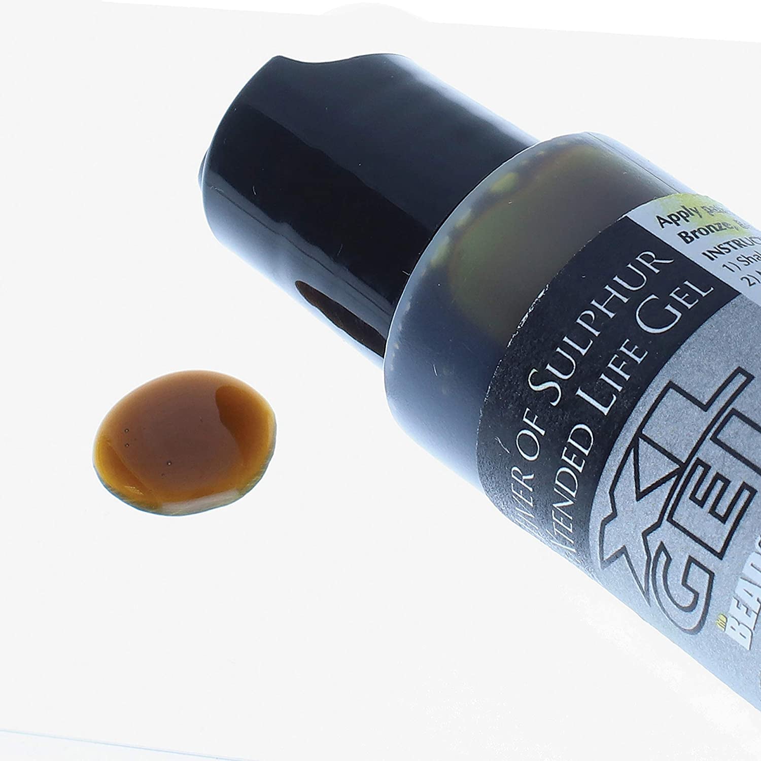 XL Gel Liver of Sulfur Extended Life Gel 4 Fluid Ounces (118Ml) Bottle Apply a Patina Finish to Silver Copper and Other Metal for Oxidized Look on Art and Jewelry Projects