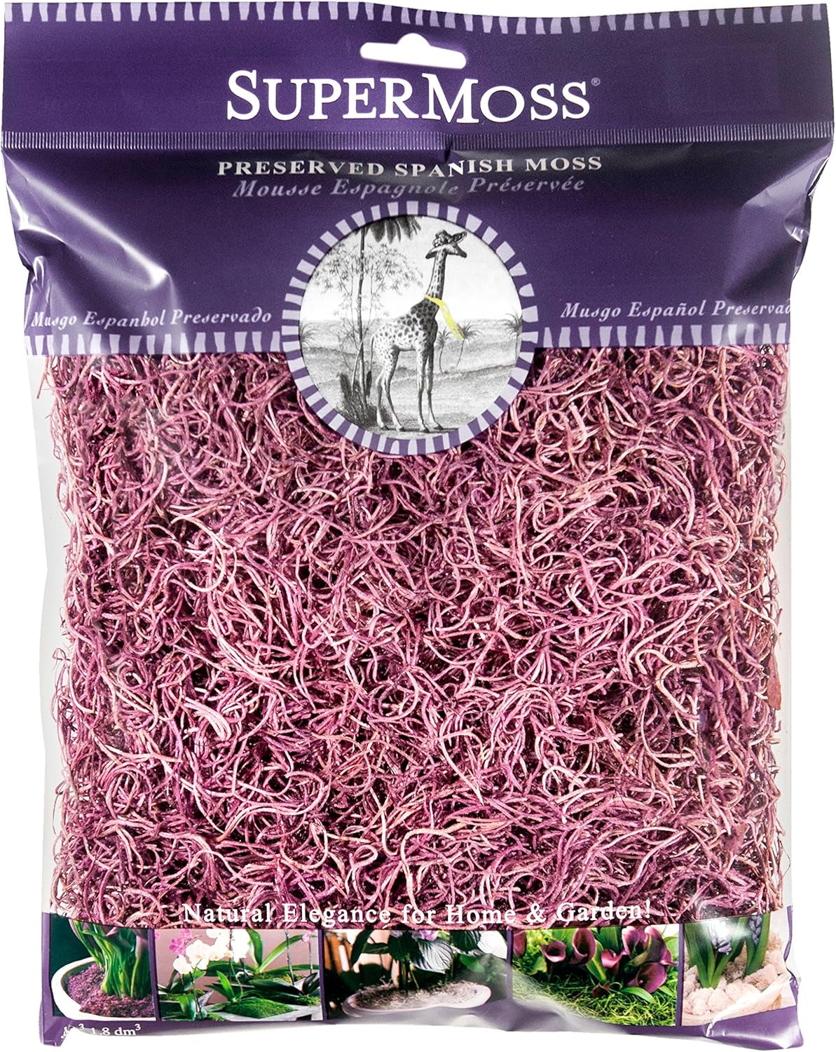 (26963) Spanish Moss Preserved, Dusty Rose, 4Oz