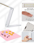 UV Light for Resin Curing Foldable UV Resin Light with 18 Lamp Beads Large UV Lamp with Silicone Pad for Resin Molds, Jewelry Making, DIY Crafts Supplies