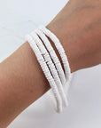46 Inch White Heishi Beads for Jewelry Making, 6Mm Puka Shells Bead Strand, Natural Thin Flat Seashell Beads for Bracelets Necklaces Chokers and Anklets, African Disc Spacers