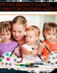 16 Pieces Halloween White DIY Hats with 24 Colors Fabric Markers Pen Bulk for Halloween Supplies