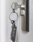 Titanium Key Rings Split Rings, Small Keyrings, Jump Rings for Necklaces, Keys, Jewelry Attachment - 15Pcs Mix 10/12/14Mm (Black)