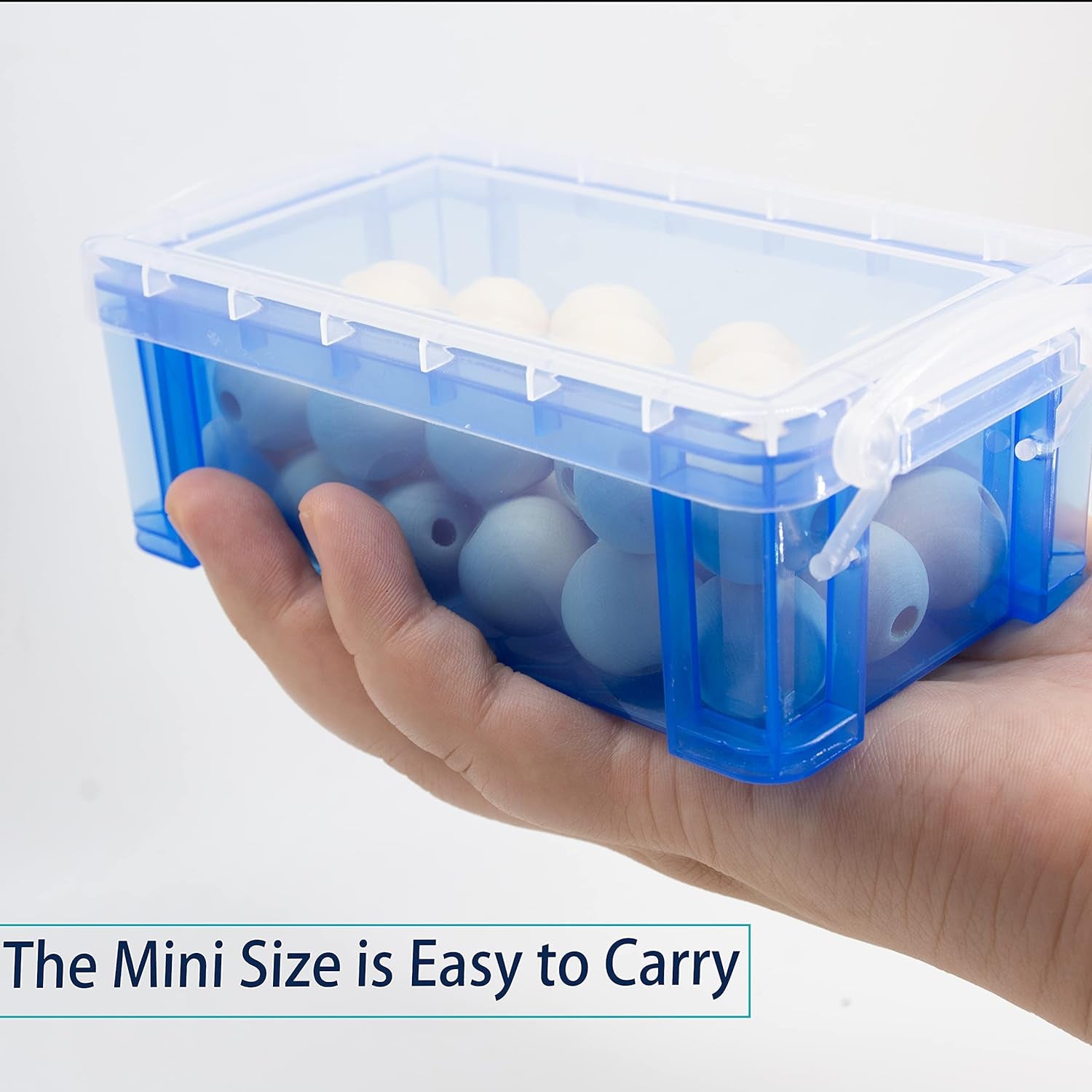 Small Plastic Box, 4.3" X 2.3" X 1.5" Stackable Mini Storage Box with Lid, Clear Organizer Container for Jewelry Beads Small Crafts Items Accessories - 6 Pack