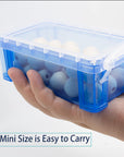 Small Plastic Box, 4.3" X 2.3" X 1.5" Stackable Mini Storage Box with Lid, Clear Organizer Container for Jewelry Beads Small Crafts Items Accessories - 6 Pack