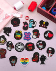 20 Pieces Black Girl Patches Iron on Patches for Clothing Afro Girl Embroidered Patches Sew on Patch Applique for Clothes Backpacks Jeans Jackets DIY Craft (Cute Style)