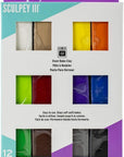 III 12 Bright Colors of Polymer Oven-Bake Clay, Non Toxic 12 Oz., Great for Modeling, Sculpting, Holiday, DIY & School Projects.Great for Kids & Beginners!