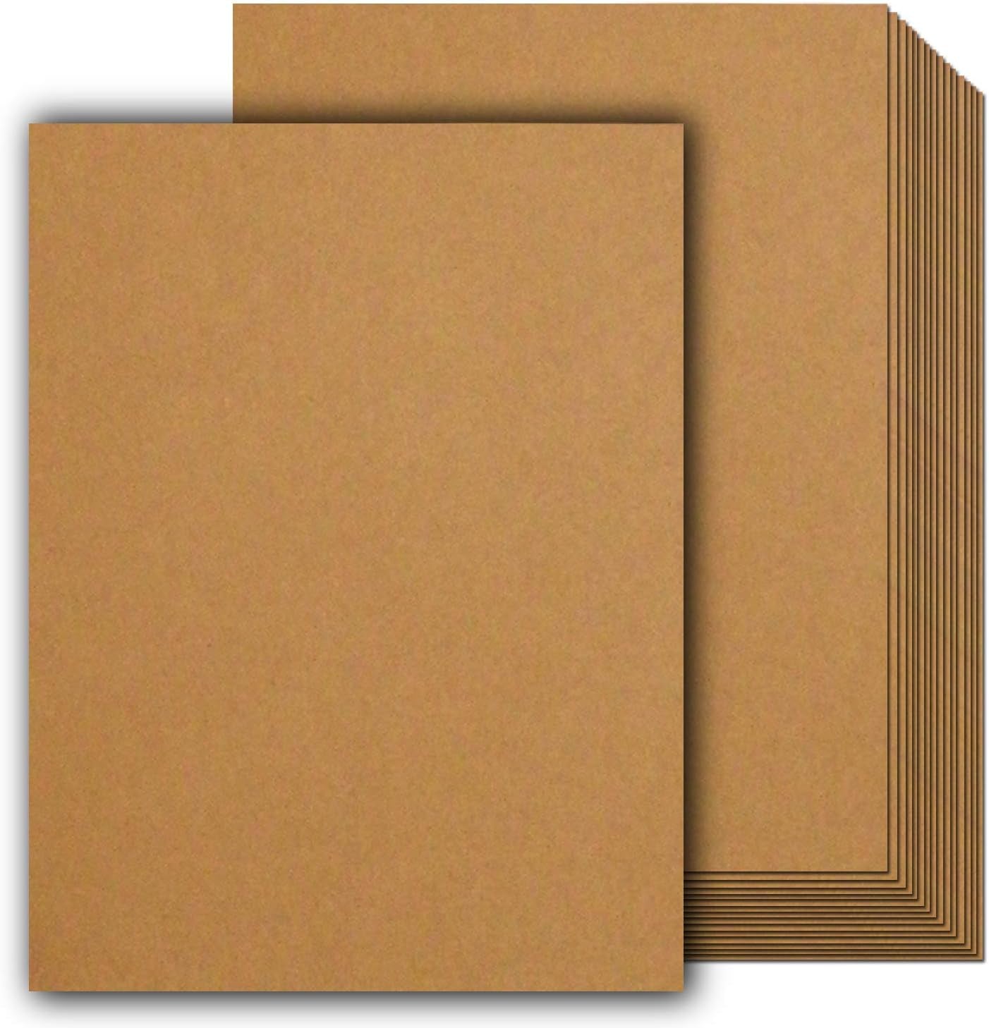 Heavyweight Brown Kraft Cardstock, 50 Sheets (300 Gsm = 110 Lb Cover = 200Lb Text ) 8.5 X 11 Inches for Arts and Craft, Drawing, DIY Projects