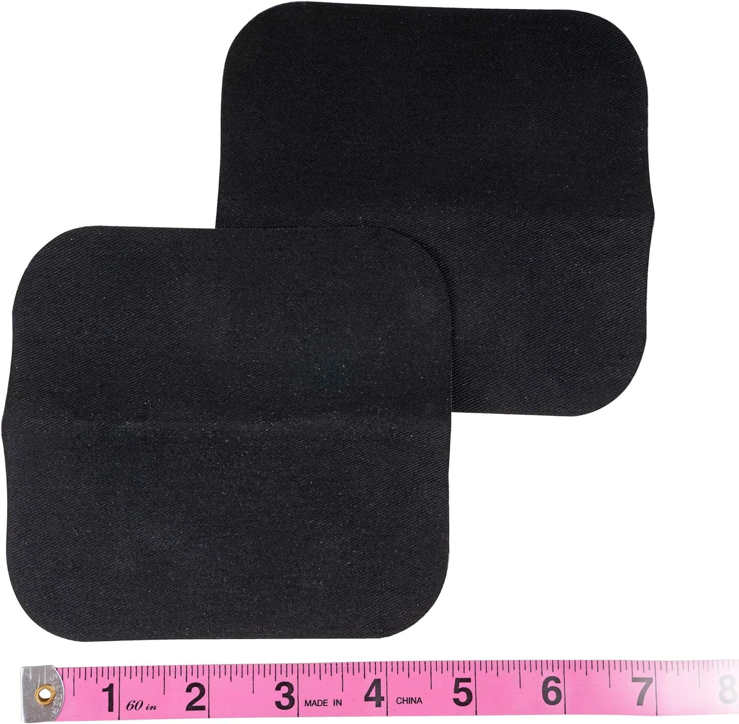 Iron-On Patches for Clothing Repair, 5-Inch by 5-Inch, 2 per Package, Black (3 Pack)