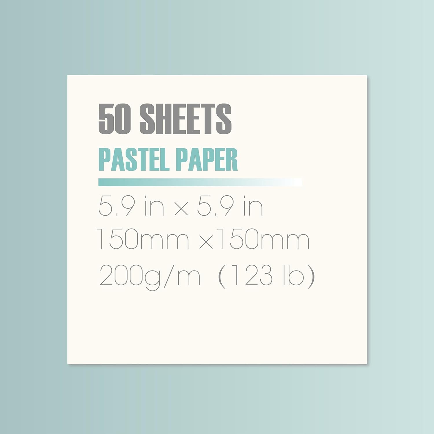 Oil Pastel Pad | 5.9 X 5.9 Inch(123 Lb/200G) | 50 Sheets Heavyweight Drawing Paper