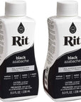 Liquid Fabric Dye, 8 Fl Oz, Black, 2-Pack