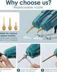 Hot Glue Gun Kit Glue Gun -  Craft Glue Gun Full Size(Not Mini) Glue Guns Heavy Duty Hot Glue Gun with 12Pcs Glue Sticks(0.43'' X 8") 100W for DIY Art