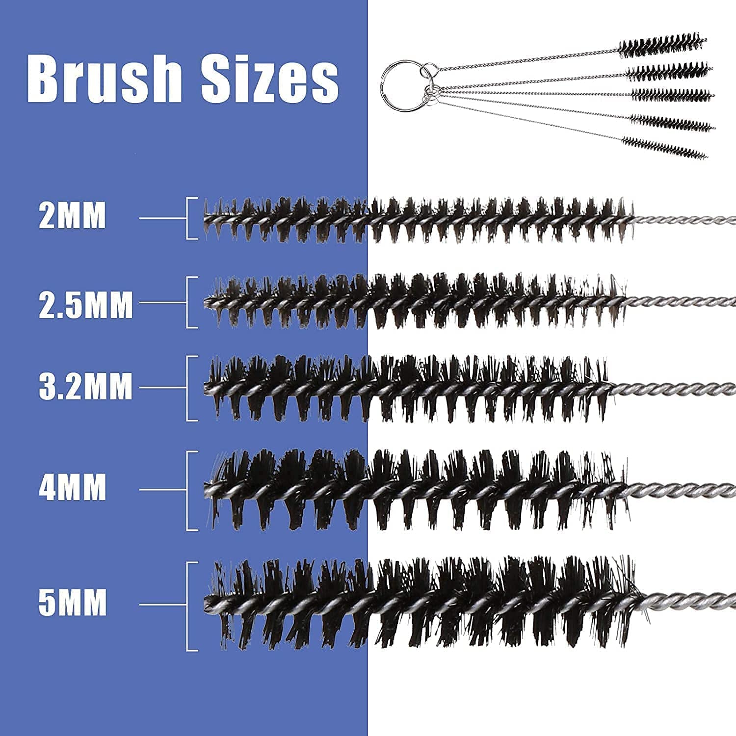 3 Set Airbrush Spray Cleaning Repair Tool Kit Stainless Steel Needle Brush Set