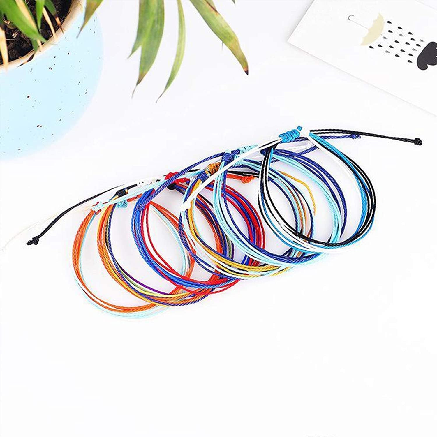 Waxed String 35 Colors 1Mm 382 Yard | Waxed Polyester Cord Wax Cotton Cord Waxed Thread for Bracelets Necklace Jewelry Making Friendship Bracelet (35 Colors)