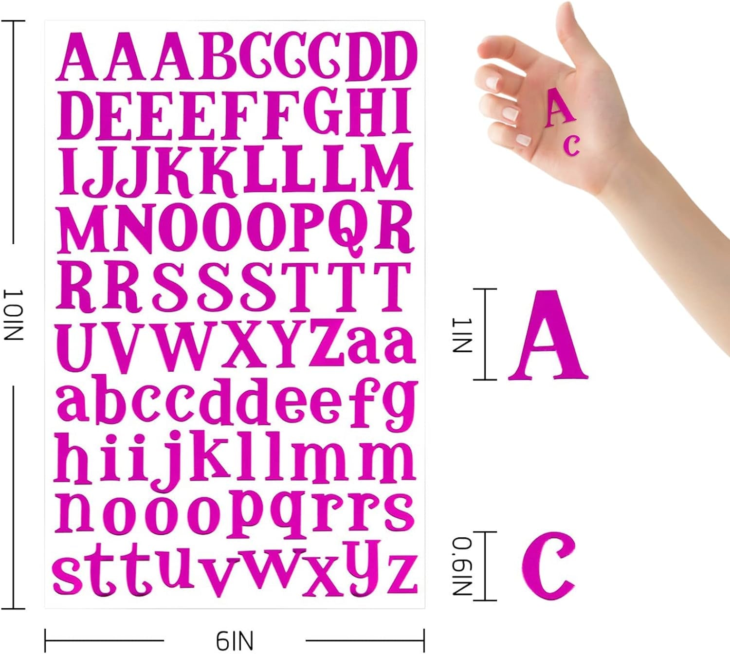 14 Sheets Letter Sticker- Colorful Alphabet Sticker Self Adhesive Vinyl Letter Stickers for DIY Scrapbooking Gifts Box Card Craft