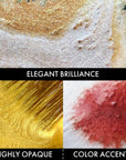 GANSAI TAMBI Watercolor Paint 24 Colors Set “Metallic Colors”, Professional-Quality, for Beginners Artists, Kids, Adults, Made in Japan