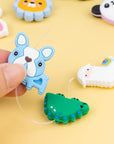 Silicone Focal Beads for Pens Characters Silicone Accessory Kit 18 Pcs Colorful round Silicone Beads for Keychain Making Bracelet Necklace Handmade Crafts (Animal)