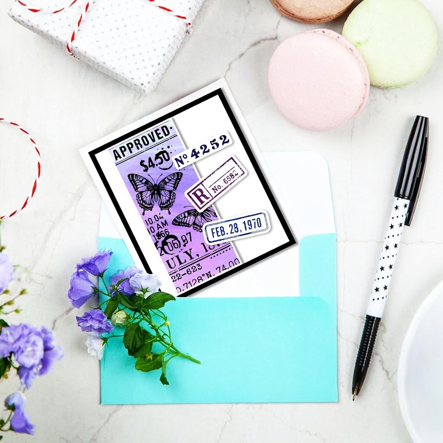 Retro Postmark Clear Stamps for DIY Scrapbooking Vintage Air Mail Silicone Clear Stamp Seals 15X15Cm Transparent Stamps for Cards Making Journal Home Decoration DIY-WH0372-0024-US19
