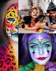 36 Colors Face Body Paint Oil, Hypoallergenic Face Painting Kit Professional for Kids Party with 30 Stencils + 10 Brushes for Halloween SFX Special Effects Cosplay Costume Makeup Supplies