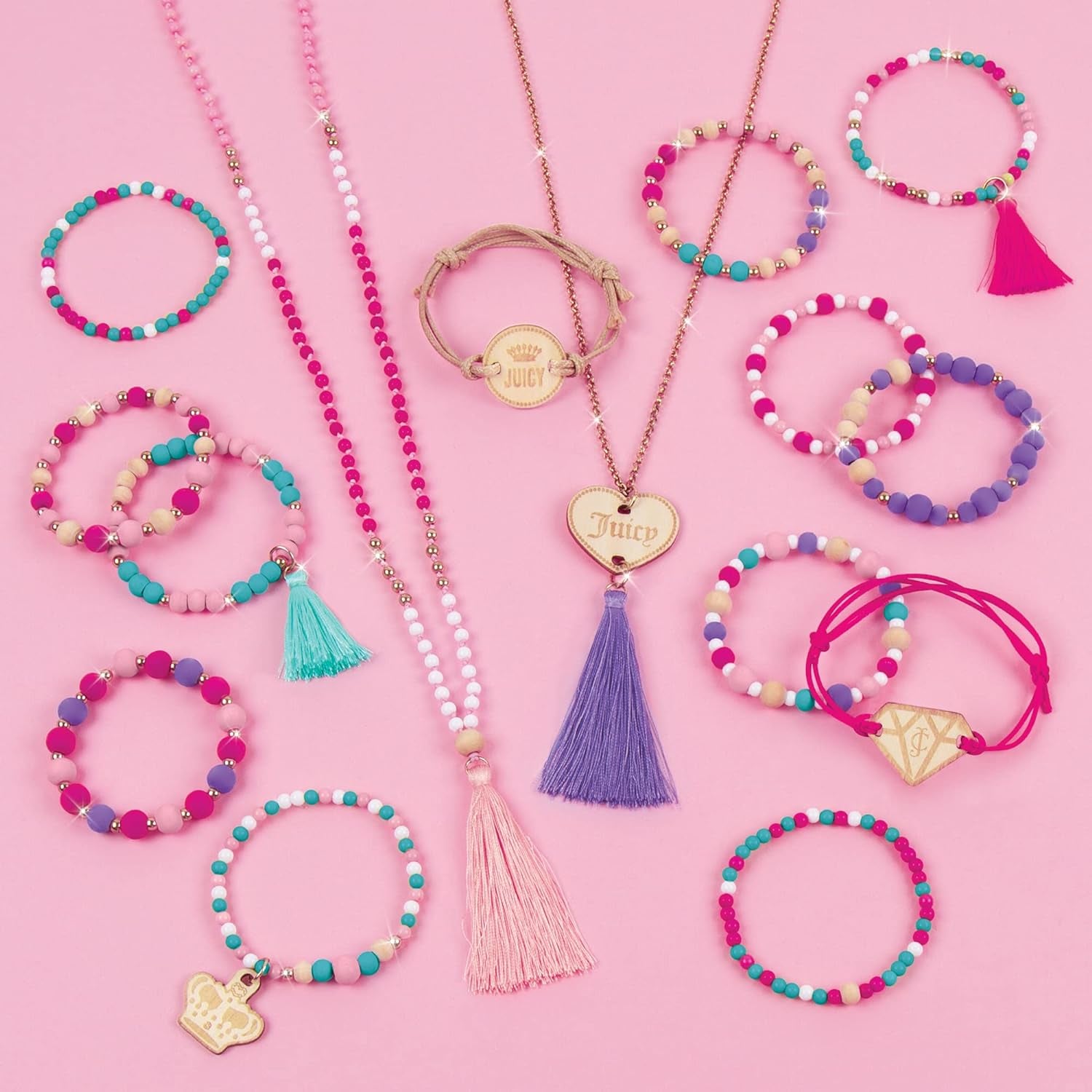 - Juicy Couture Trendy Tassels Bracelet Making Kit - Kids Jewelry Making Kit - DIY Beads & Charm Bracelet Making Kit for Girls - Friendship Bracelets with Beads for Girls 8-10-12-14