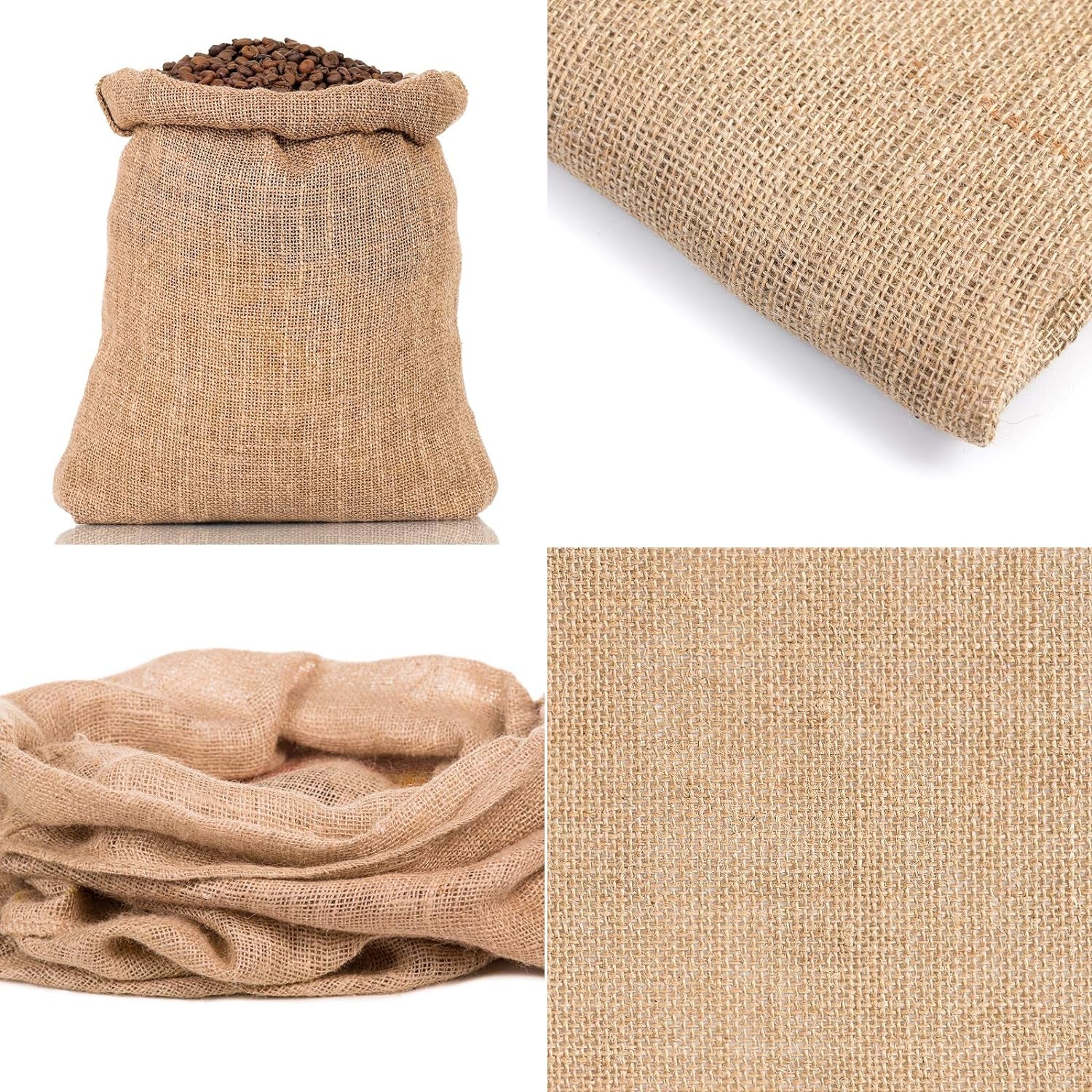 Natural Burlap Fabric BUR40-5YDS Burlap, Burlap Jute Fabric for Weddings Table Runner Arts & Crafts Tree Wraps for Winter Placemat (40” Wide X 5 Yards)