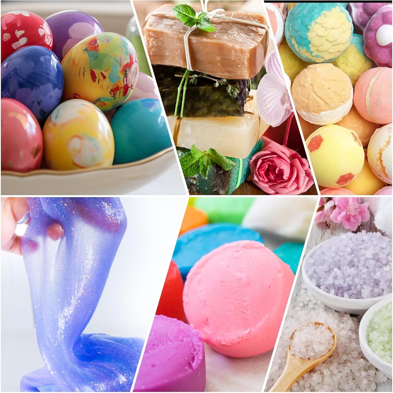 Bath Bomb Soap Dye - 36 Colors Concentrated Food Grade Skin Safe Liquid Based Colorant Vibrant Rainbow Coloring for Making DIY, Supplies Kit, Salt Crafting
