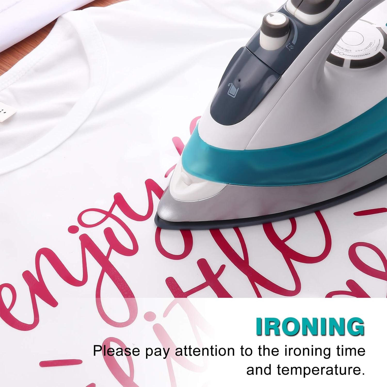 Heat Transfer Vinyl HTV for T-Shirts 12 Inches by 15 Feet Roll (Rose Red)