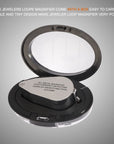 40X Jewelers Loupe, LED Light Illuminated Folding Magnifying Jewelry Eye Magnifier (LED Currency Detecting/Jewlers Identifying Type Lupe)