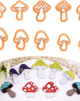 Mushroom Polymer Clay Cutters - 10 Pcs 3D Clay Cutters for Earrings Making, Boho Mushroom Clay Cutters for Polymer Clay Jewelry, Cute Clay Jewelry Cutters Polymer Clay Earring Cutters