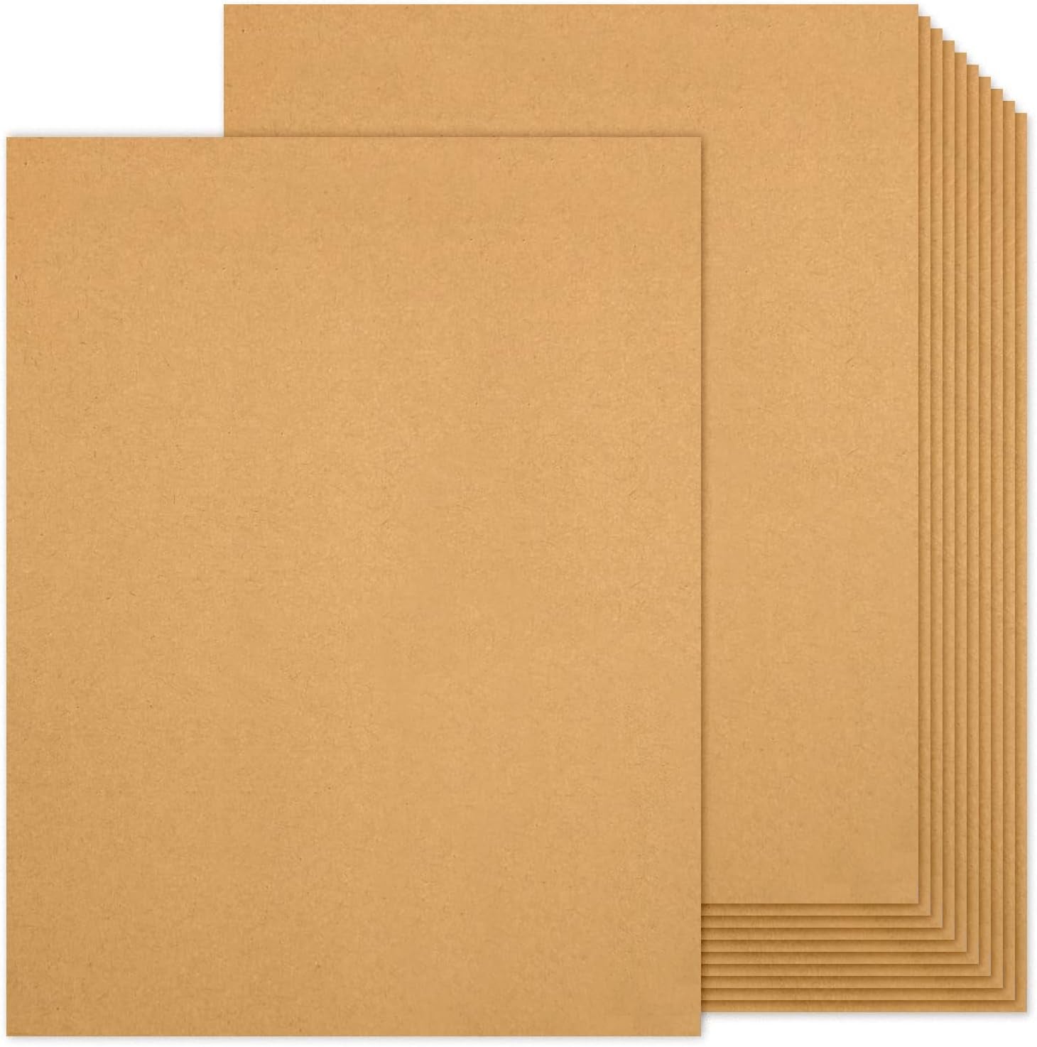 100 Sheets Light Brown Cardstock 8.5 X 11 Kraft Paper,  80Lb Card Stock Printer Paper for Invitations, Menus, Crafts, DIY Cards