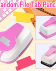 2 Inch Tab Paper Punch, Tab Punch for Paper Crafts, Tab Hole Punch, Pink Paper Punches for Crafting, File Tab Punches, Tab Craft Punches for Scrapbooking, Planners, Book Tab