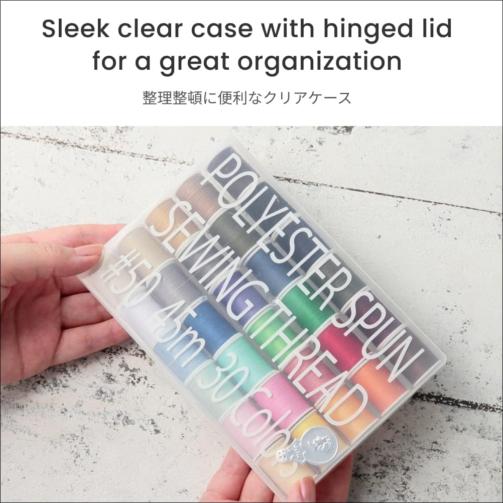 30 Color Handy Polyester Sewing Threads 45 M / 50 Yds Each [ 93011 ]