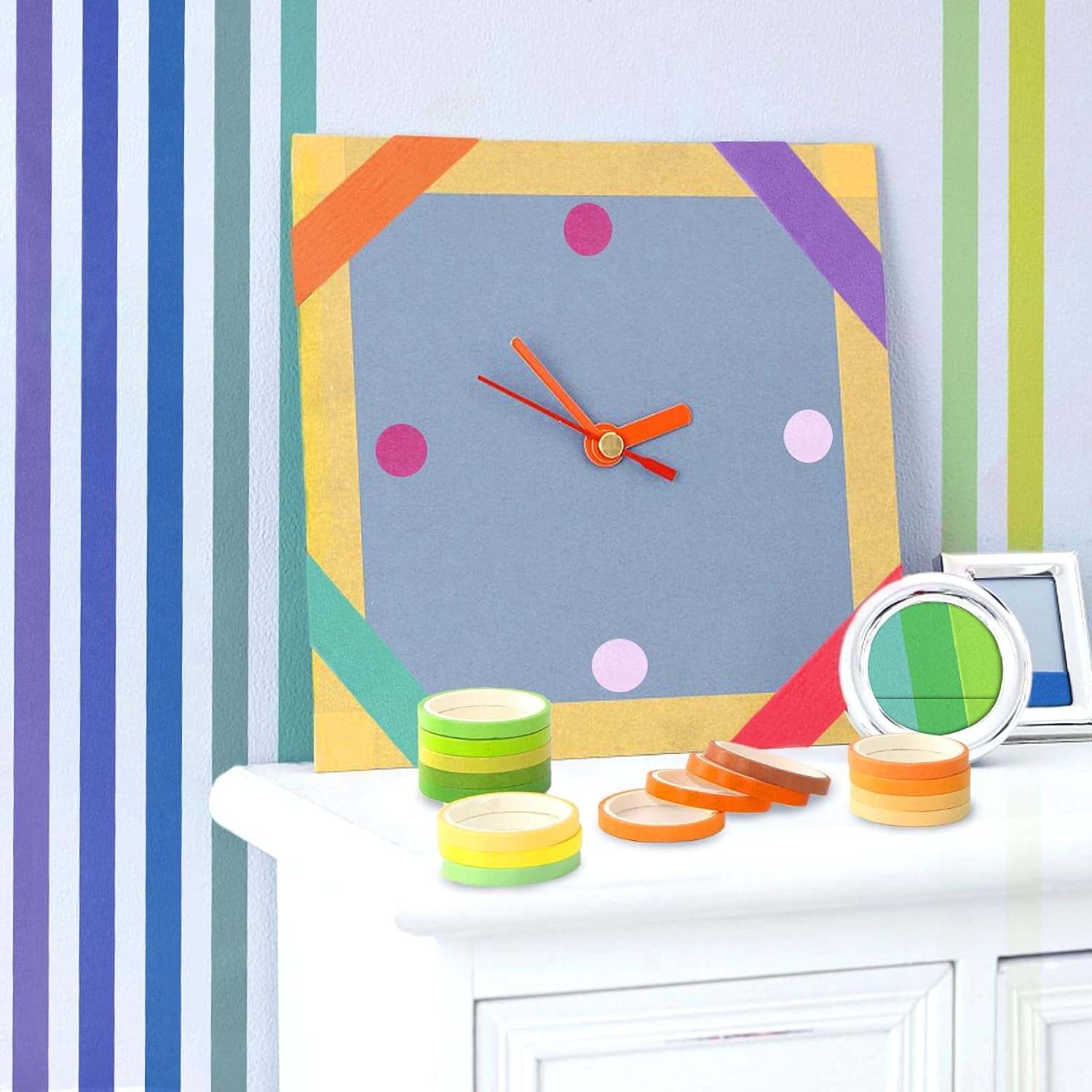 3 Sizes 60 Rolls Washi Tape Set - Colored Rainbow Decorative Masking Tape, Scrapbook DIY Crafts Gift Wrapping Planners, 5Mm/10Mm/15Mm