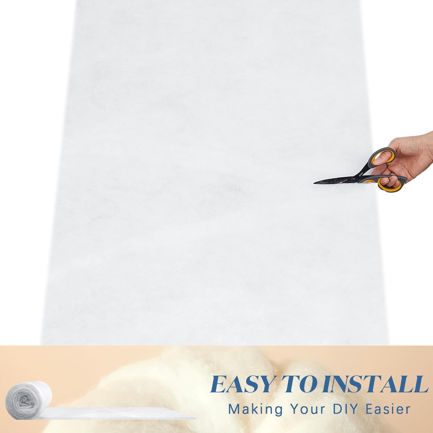 2 Roll Upholstery Quilt Batting 36 Inch X 5 Yard X 0.4 Inch Polyester Batting Multipurpose Fiberfill Stuffing Fabric for Cushion Pillows Bedspreads Interior Decoration Crafts