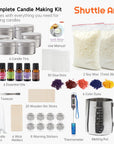 Candle Making Kit, DIY Candle Making Supplies with Candle Jars, Soy Wax, Candle Wicks, Color Dyes, Fragrance Oil and Capacity Pot, Candle Making Arts and Crafts for Adults and Beginners