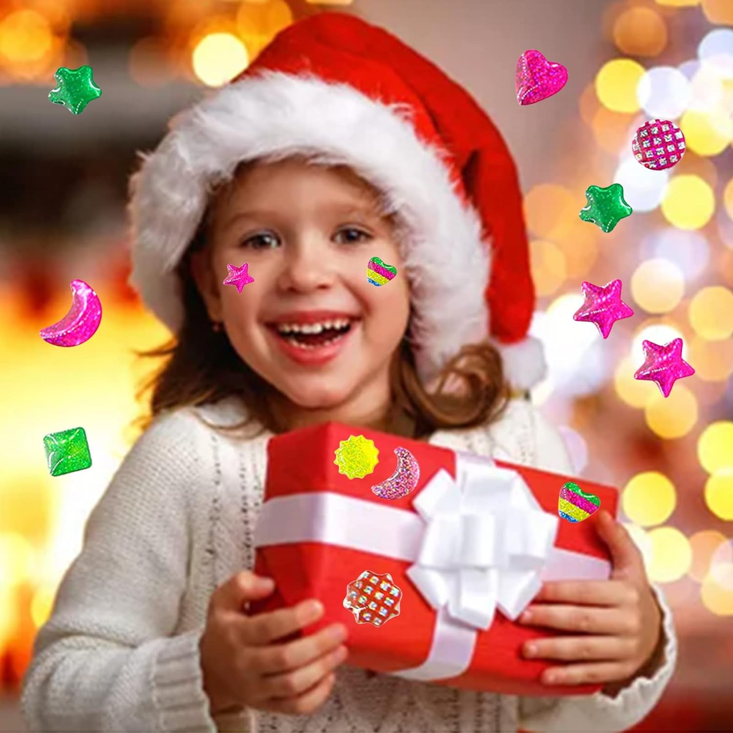 2000+ Stick on Earrings 3D Gem Stickers Earrings Self-Adhesive Glitter Craft Crystal Stickers Girls Sticker Earrings, Crystal Sparkle Stickers for Girls Kids Children(10 Sheets)