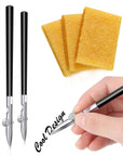 6 Pieces Art Ruling Pen 3 Sizes Masking Fluid Pen and 50 X 35 X 5 Mm Glue Residue Eraser, Ruling Ink Pen Set for Watercolor Drawing Mounting Art Artists Supplies (Green)