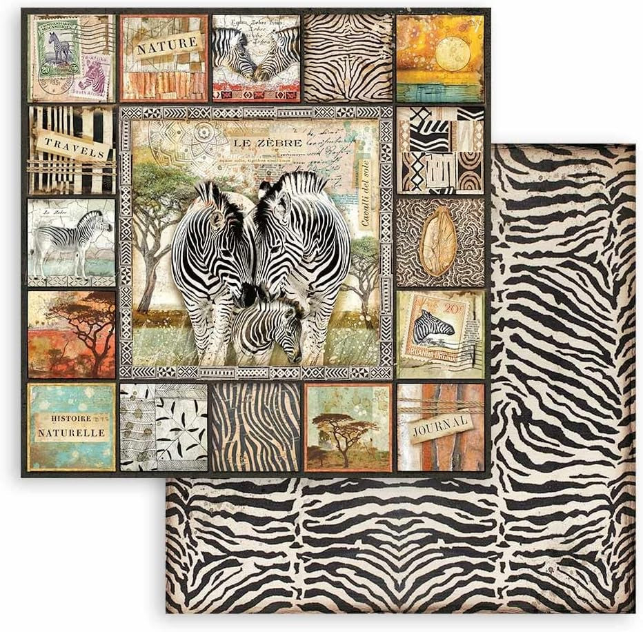 INTER, KFT Paper PAD 8X8 10PK Savana, 8 X 8 Inches, Multi-Coloured