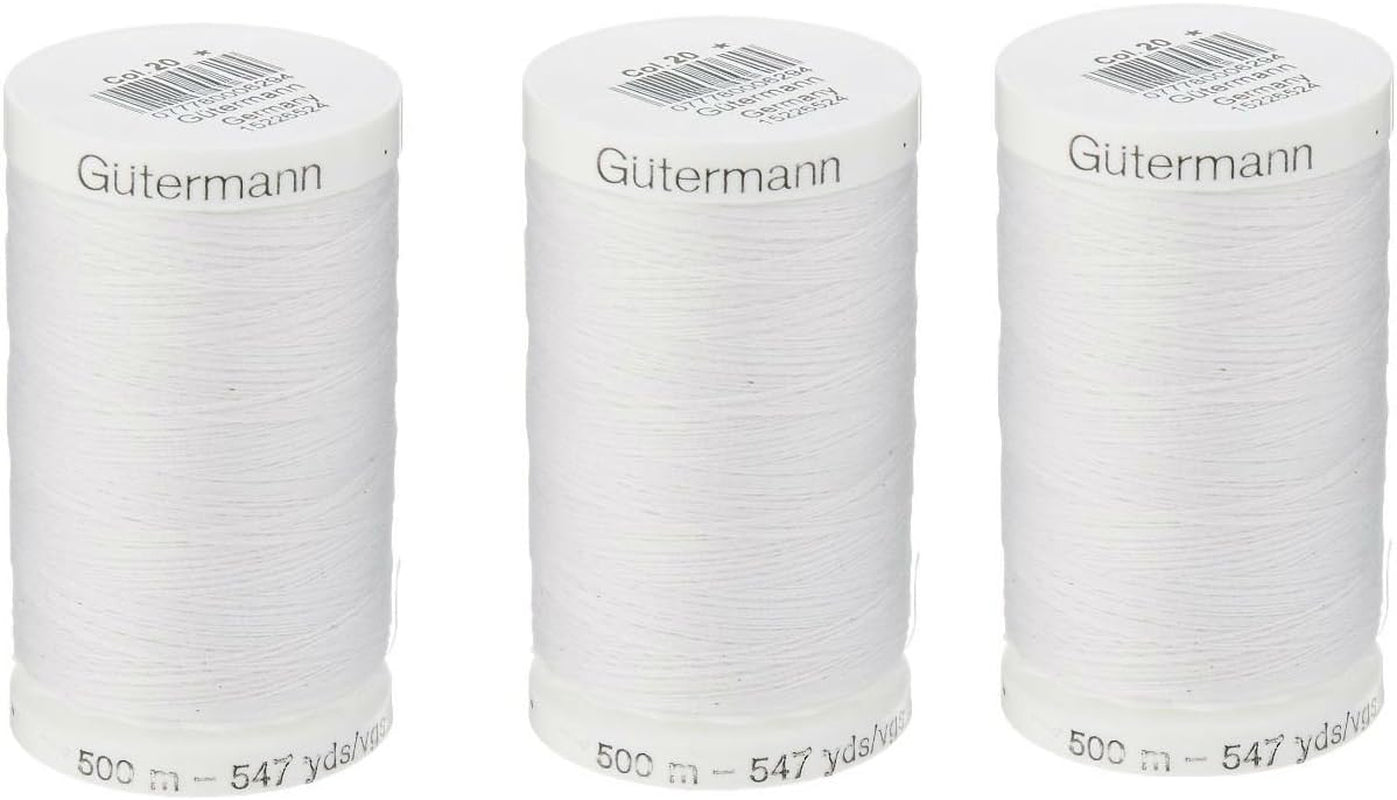 Sew-All, All Purposethread 547 Yards-Black  Thread 3 Pack (White)