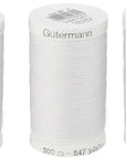 Sew-All, All Purposethread 547 Yards-Black  Thread 3 Pack (White)