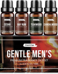 Fragrance Oil Gentlemen'S Set, Scented Oil for Candle Scents for Candle Making, Soap Making Scents, Diffuser Oils Scents | Leather, Sweet Tobacco, Teakwood, Bay Rum, Cedar, Sandalwood (6*10ML)