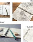 Spiral Sketch Book Large Notebook（Built-In Drawing Board） Kraft Cover Blank Sketch Pad Wirebound Sketching for Drawing Painting 8.5X11-Inch (2 Pack) 200 Sheets, 100 Sheets, 200Pages Each