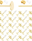 Earring Posts and Backs,  700Pcs Stud Earring Making Kit with 300Pcs Stainless Steel Earring Posts and 400Pcs Earring Backs, Earring Supplies Kit for DIY Earrings and Jewelry Making