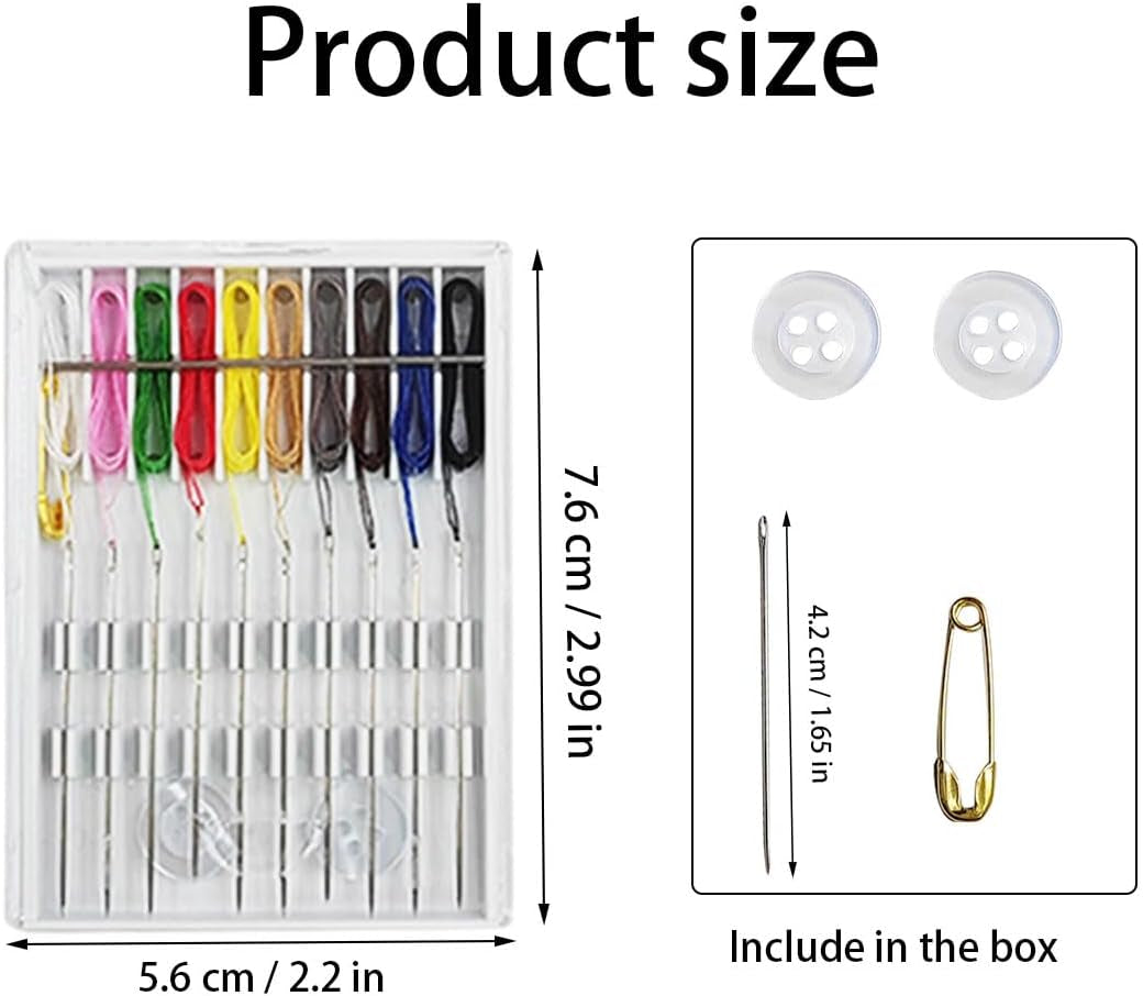 10 Boxes Quick Fix Sewing Kit, Easy Pre Threaded Needle Kit, Prethreaded Sewing Kits, Pre Threaded Needles, Pre-Threaded Needles, Needles and Thread Box, Needle and Thread Box, Fix Sewing Kit
