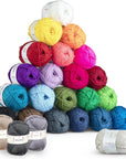 Soft Yarn 2400 Yards (24X50G), Acrylic Yarn for Crocheting & Knitting, 24 Vivid Colors, Perfect for Crafts, Amigurumi Yarn Set