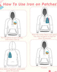 20 Pieces Iron on Hippie VSCO Vintage Patches Appliques Hippie Retro Embroidered Patches Summer Beach Iron on Patches for Backpacks, Jeans, Jackets and Clothes DIY Craft(Novel Style)