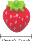 Rurili Mini Resin Strawberry Flat Back for Scrapbooking Embellishment DIY Craft Decors Hair Accessories 50 Pcs（A）