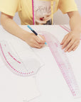 French Curve Ruler for Pattern Making, 15 Pieces Clear Sewing Ruler Set for Beginners Tailors Designers